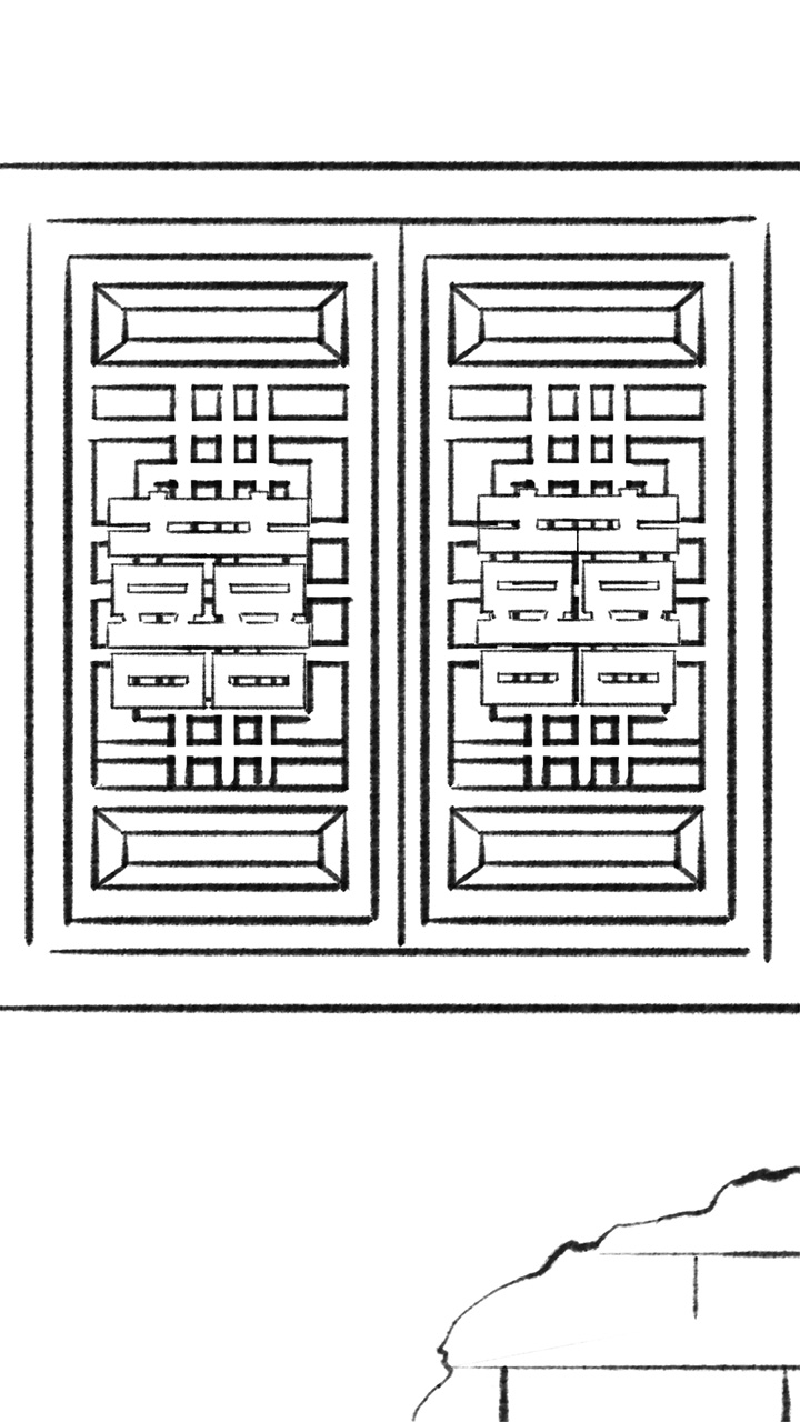 《古人办喜事房屋窗户贴喜字》中国传统文化宣传片动画设计